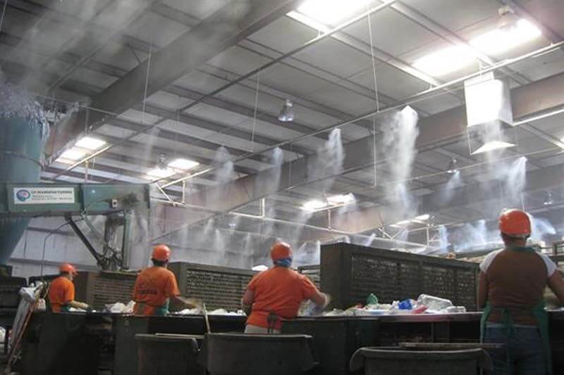 خنک کننده محیط های صنعتی با مه پاش